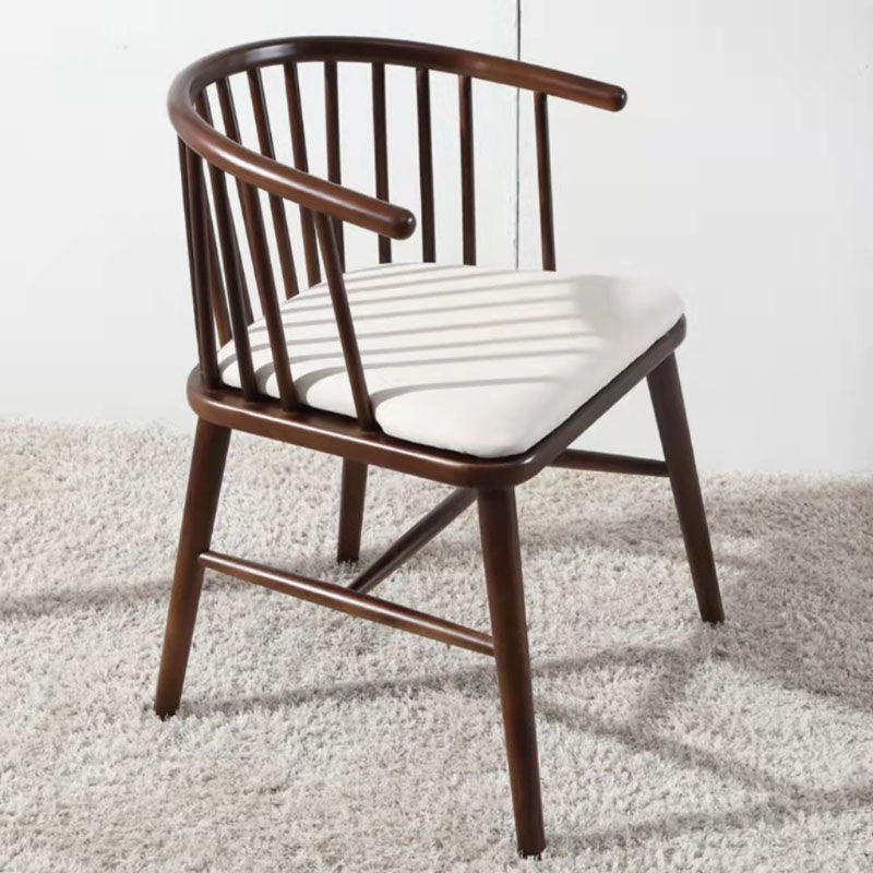 Arm Dining Chairs Modern Oak Wood Side Chairs for Dining Room