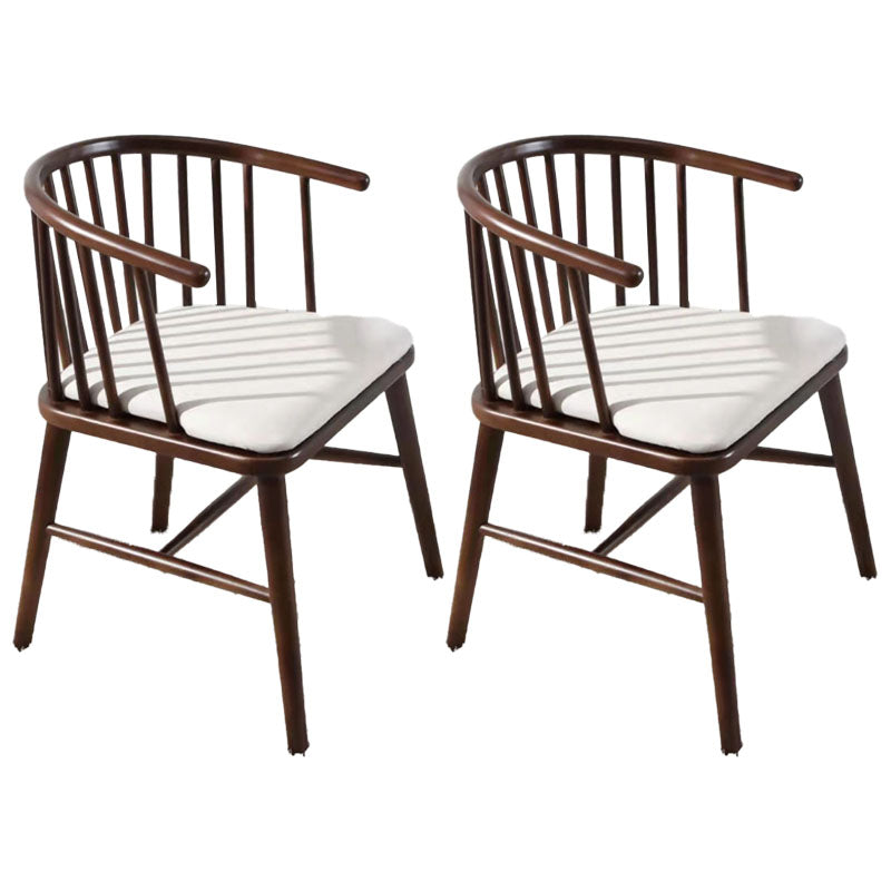 Arm Dining Chairs Modern Oak Wood Side Chairs for Dining Room