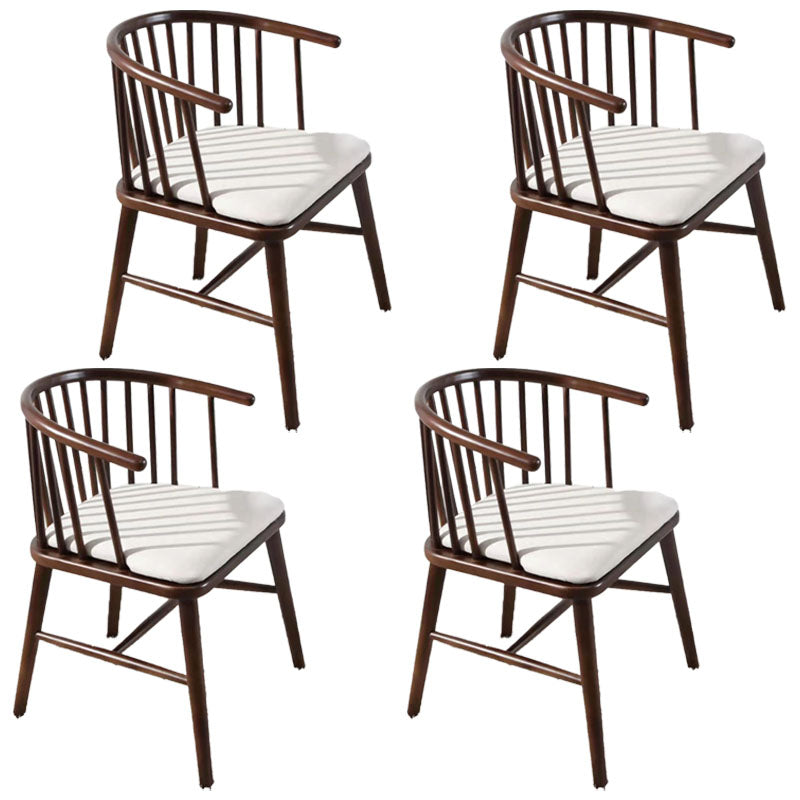 Arm Dining Chairs Modern Oak Wood Side Chairs for Dining Room