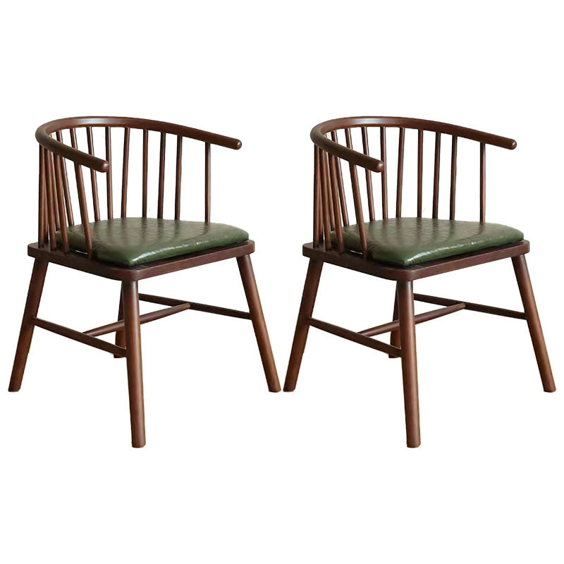 Arm Dining Chairs Modern Oak Wood Side Chairs for Dining Room