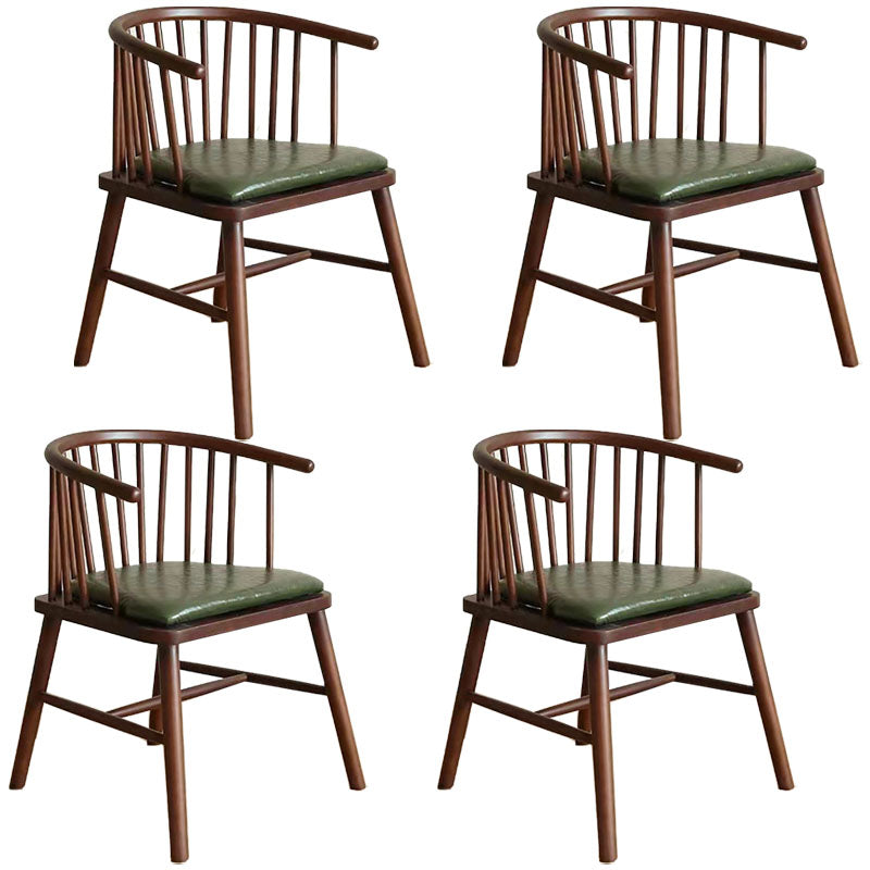 Arm Dining Chairs Modern Oak Wood Side Chairs for Dining Room