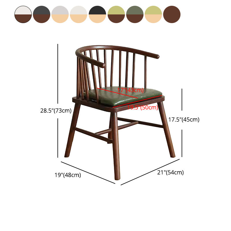 Arm Dining Chairs Modern Oak Wood Side Chairs for Dining Room