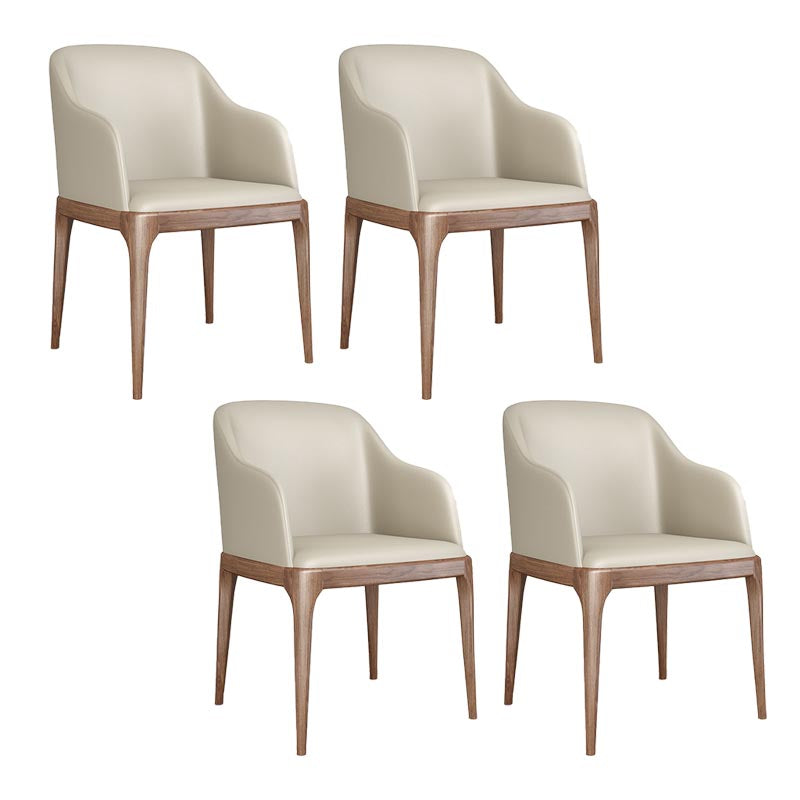 Dining Chairs Modern Style Oak Wood Side Chairs for Dining Room