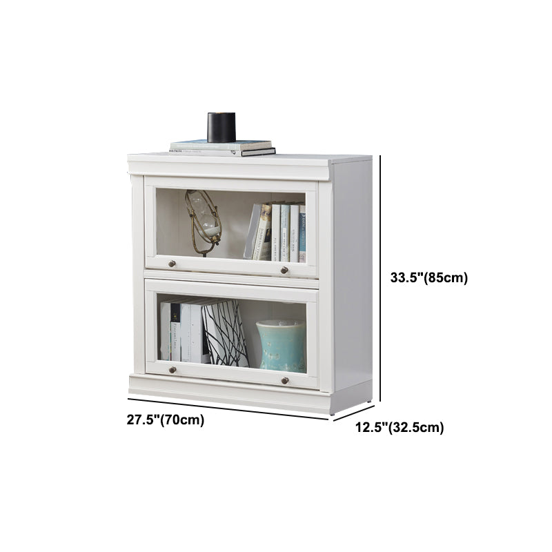 Contemporary Wooden Standard Bookcase Closed Back Bookshelf for Home Office