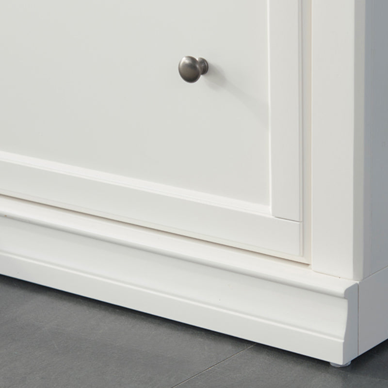 Wooden Standard Bookcase Modern Style White Colour Closed Back Bookshelf