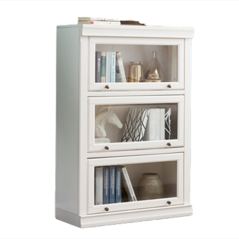 Wooden Standard Bookcase Modern Style White Colour Closed Back Bookshelf