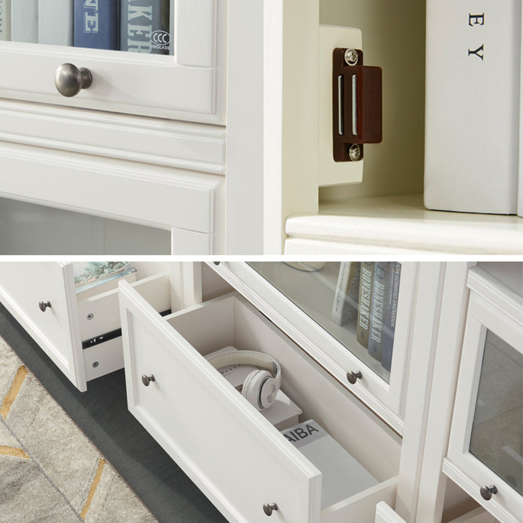 Wooden Standard Bookcase Modern Style White Colour Closed Back Bookshelf
