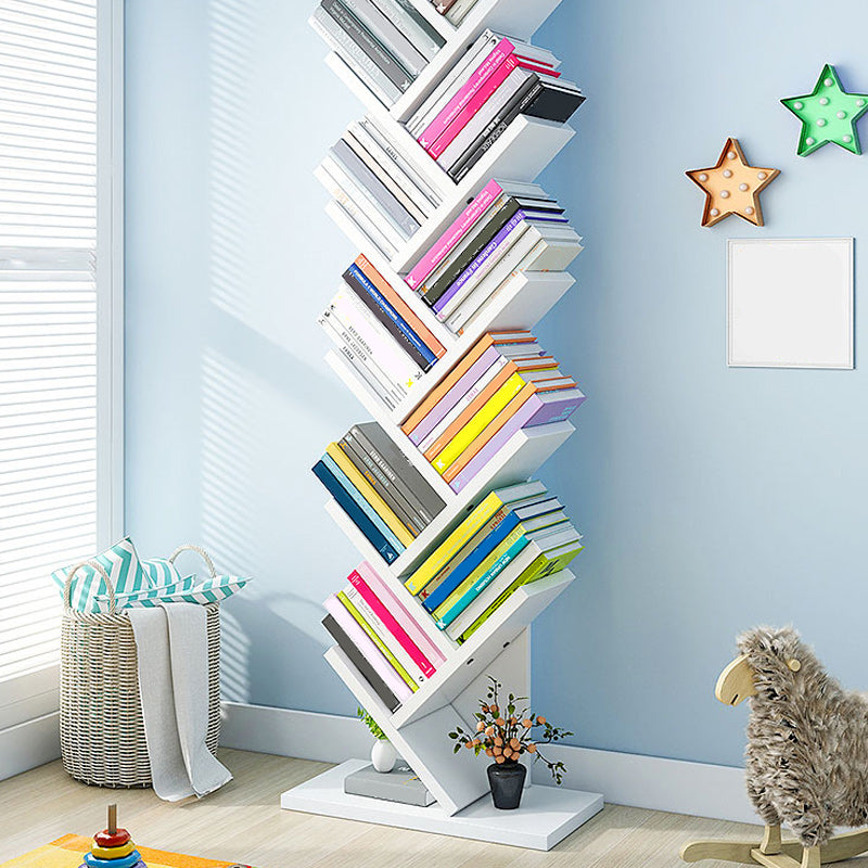 Scandinavian Style Bookshelf Closed Back Bookcase for Home and Office Study Room