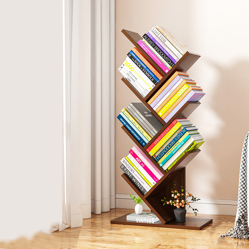 Scandinavian Style Bookshelf Closed Back Bookcase for Home and Office Study Room