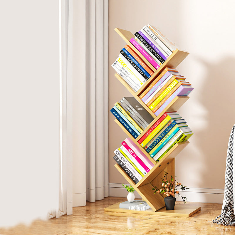 Scandinavian Style Bookshelf Closed Back Bookcase for Home and Office Study Room