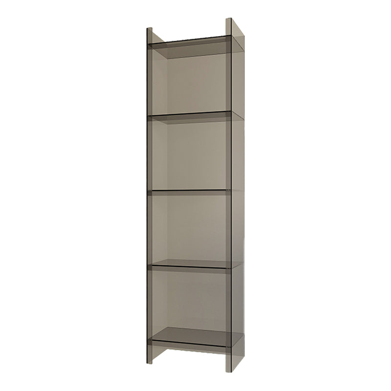10"W Bookshelf Glam Style Closed Back Acrylic Bookcase for Office Home Study Room