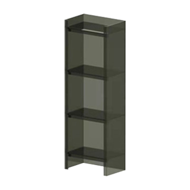 10"W Bookshelf Glam Style Closed Back Acrylic Bookcase for Office Home Study Room