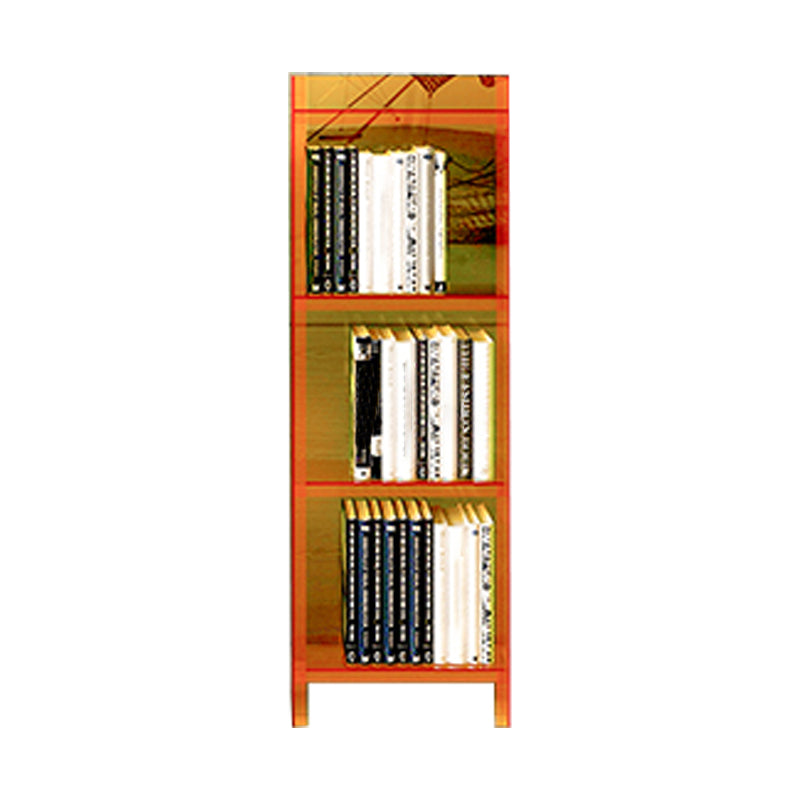 10"W Bookshelf Glam Style Closed Back Acrylic Bookcase for Office Home Study Room