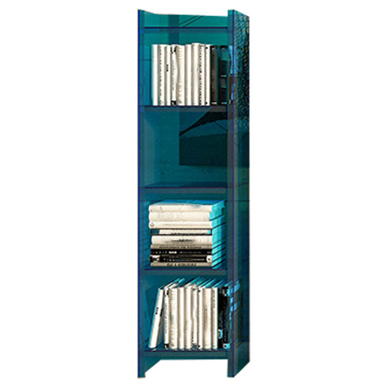 10"W Bookshelf Glam Style Closed Back Acrylic Bookcase for Office Home Study Room
