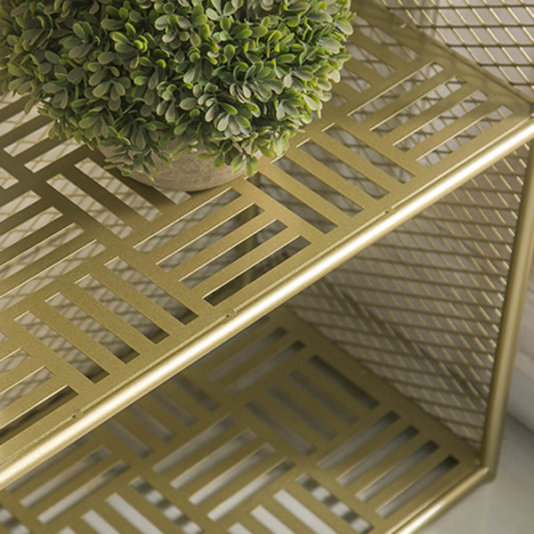 Closed Back Bookcase Glam Style Bookshelf for Office Home and Study Room