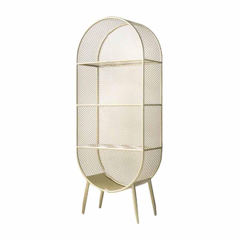 Closed Back Bookcase Glam Style Bookshelf for Office Home and Study Room