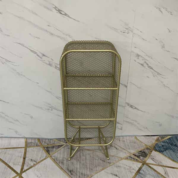 Closed Back Bookcase Glam Style Bookshelf for Office Home and Study Room