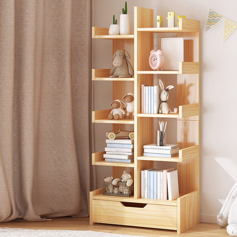 Scandinavian Manufactured Wood Etagere Bookshelf Vertical Open Bookcase for Home