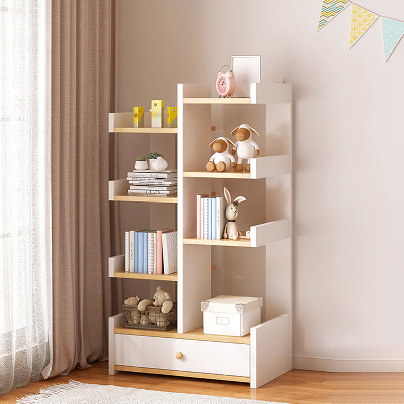 Scandinavian Manufactured Wood Etagere Bookshelf Vertical Open Bookcase for Home