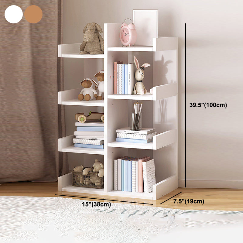 Scandinavian Manufactured Wood Etagere Bookshelf Vertical Open Bookcase for Home