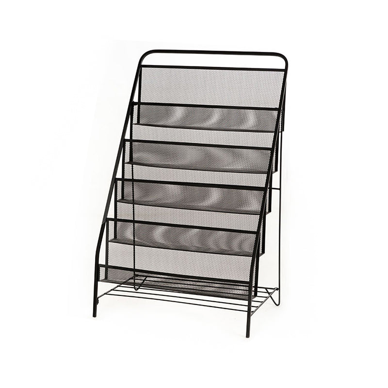 Modern Metal Ladder Bookshelf Iron Closed Back Bookcase for Home