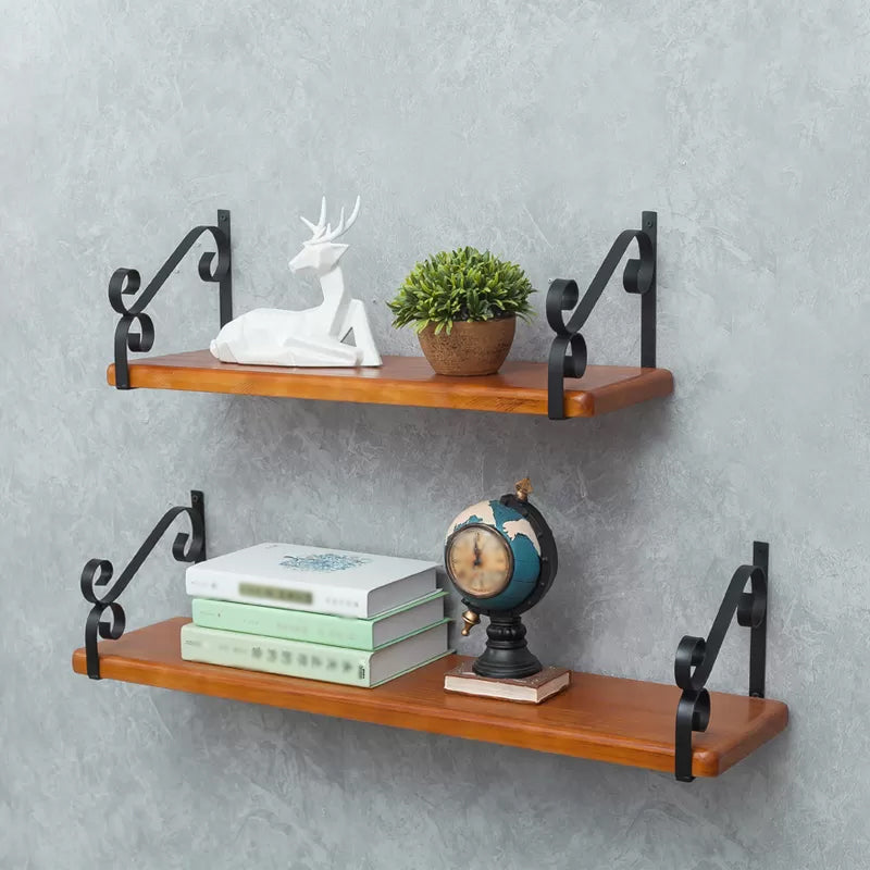 Closed Back Bookshelf Glam Style Wall Mounted Bookcase for Office Home Study Room