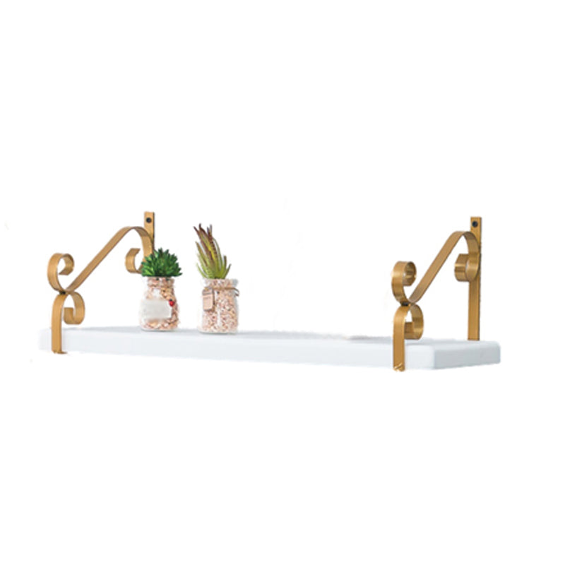 Closed Back Bookshelf Glam Style Wall Mounted Bookcase for Office Home Study Room