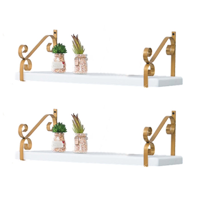 Closed Back Bookshelf Glam Style Wall Mounted Bookcase for Office Home Study Room