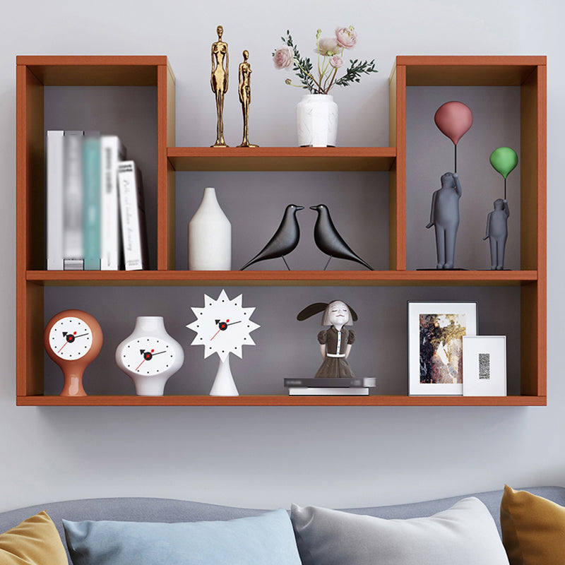 Wall Mounted Bookcase Engineered Wood Bookshelf for Home Office Study Room