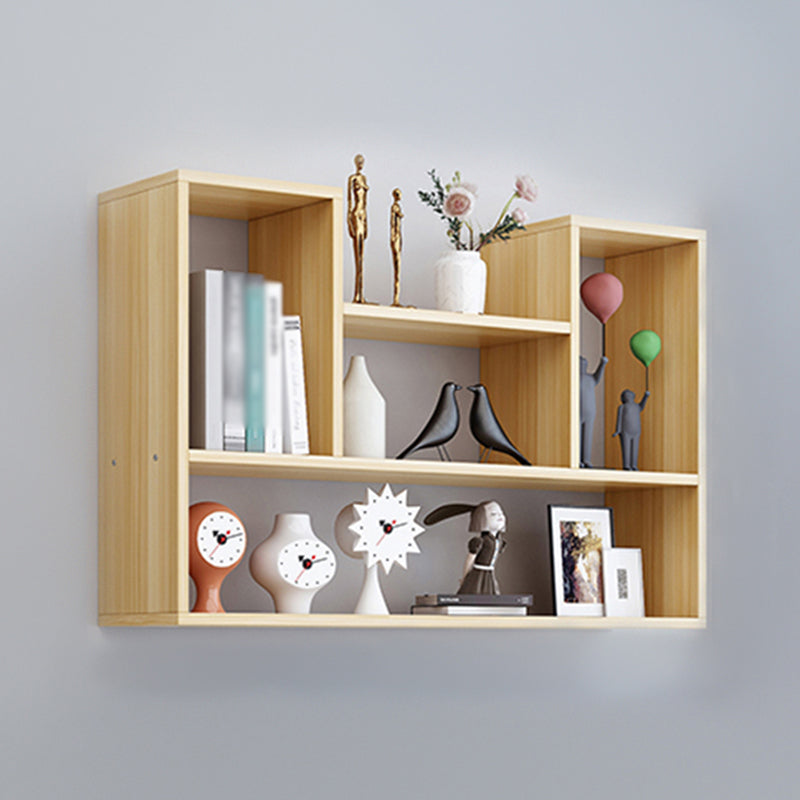 Wall Mounted Bookcase Engineered Wood Bookshelf for Home Office Study Room
