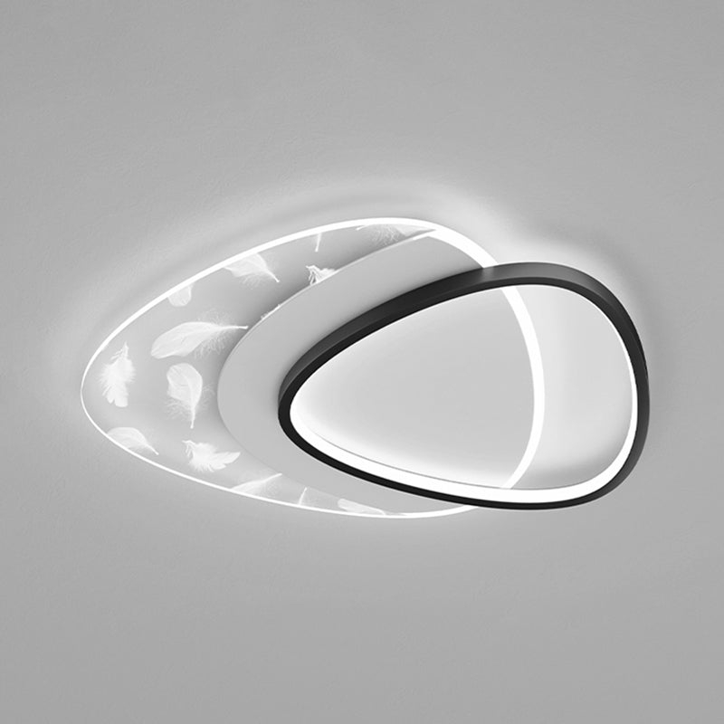 Lámpara de techo empotrada con forma geométrica de metal, estilo moderno, 2 luces, iluminación empotrada