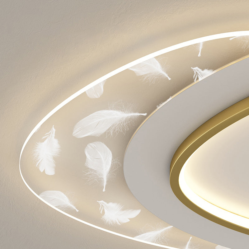 Lámpara de techo empotrada con forma geométrica de metal, estilo moderno, 2 luces, iluminación empotrada