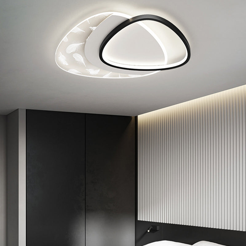 Lámpara de techo empotrada con forma geométrica de metal, estilo moderno, 2 luces, iluminación empotrada