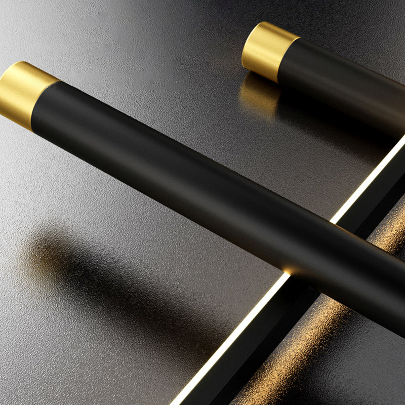 Contemporary Style Linear Island Lighting Metal 5 Light Island Pendant Lights