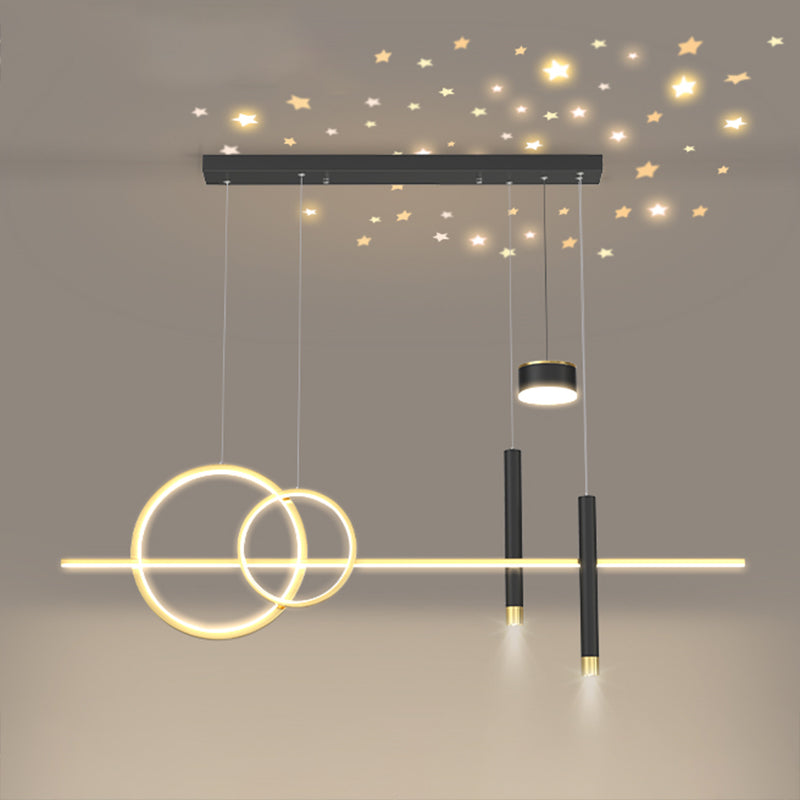 Contemporary Style Linear Island Lighting Metal Island Light Fixtures