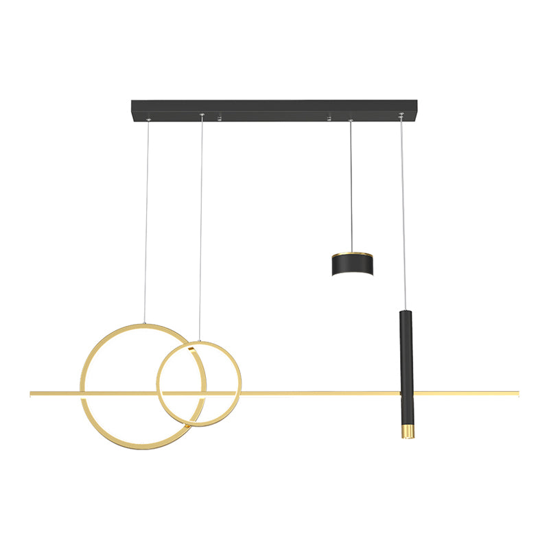 Contemporary Style Linear Island Lighting Metal Island Light Fixtures