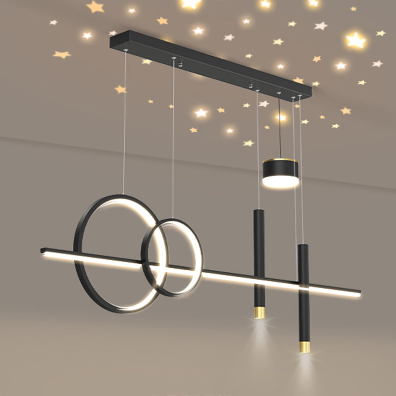 Contemporary Style Linear Island Lighting Metal Island Light Fixtures