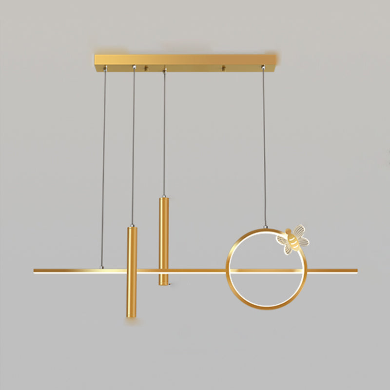 Contemporary Style Linear Island Pendant Lights Metal Island Light Fixtures