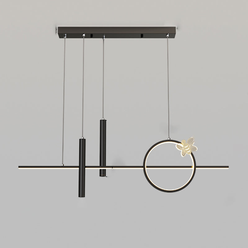 Contemporary Style Linear Island Pendant Lights Metal Island Light Fixtures