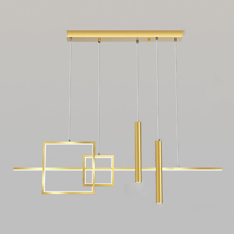 Contemporary Style Linear Island Pendant Lights Metal Island Light Fixtures