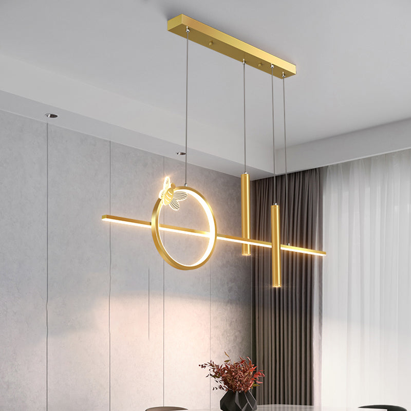 Contemporary Style Linear Island Pendant Lights Metal Island Light Fixtures