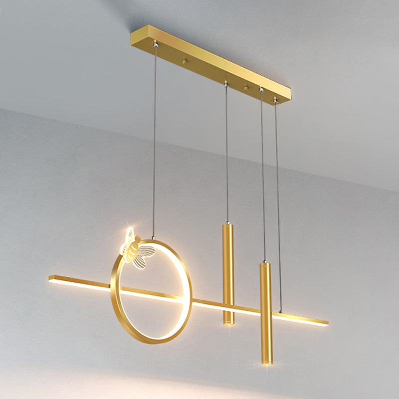 Contemporary Style Linear Island Pendant Lights Metal Island Light Fixtures