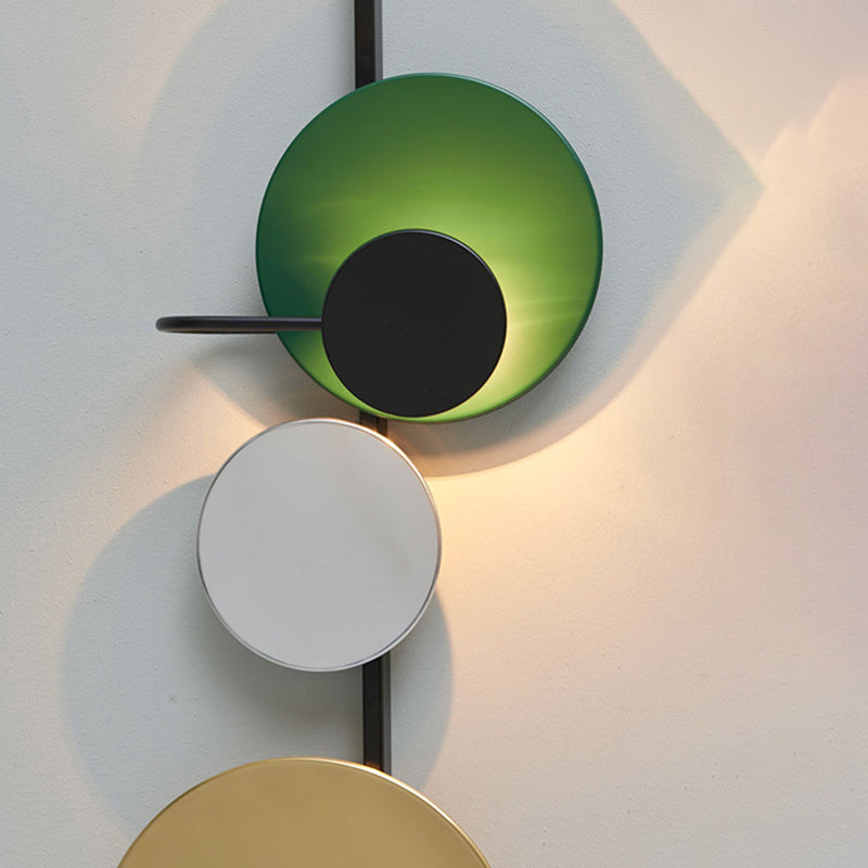 Nordic Style Metal Wall Light Colorful Geometric Wall Sconce for Bedroom