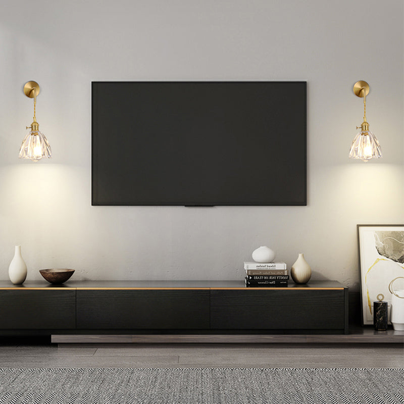 Geometric Wall Lighting Fixtures Modern Style Glass 1 Light Wall Lighting