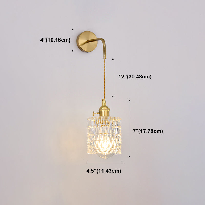 Geometric Wall Lighting Fixtures Modern Style Glass 1 Light Wall Lighting