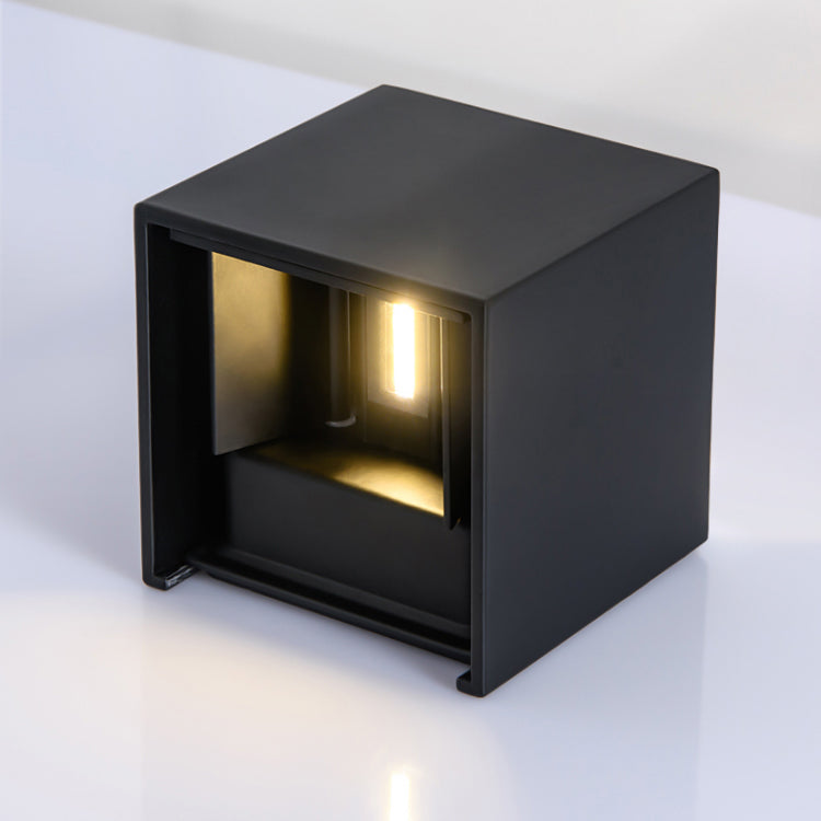 Modern Aluminum Wall Light Cube Shape 2 Lights LED Wall Washer for Outdoors