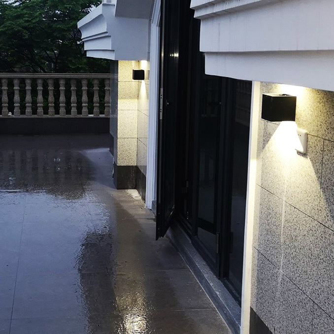 Modern Aluminum Wall Light Cube Shape 2 Lights LED Wall Washer for Outdoors