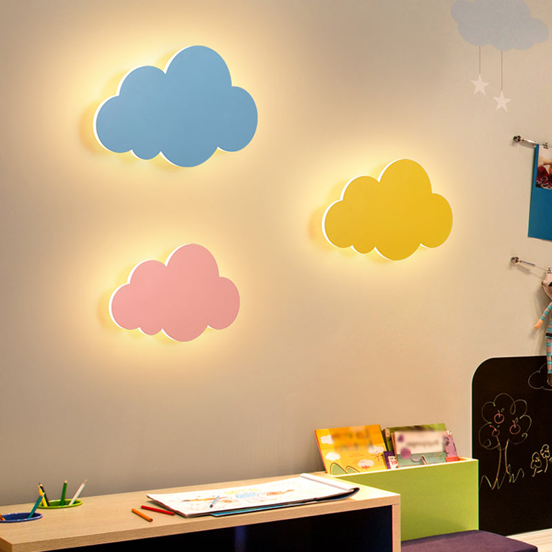 Modern Style Cloud Wall Mounted Lamps Metal 1 Light Wall Lamps