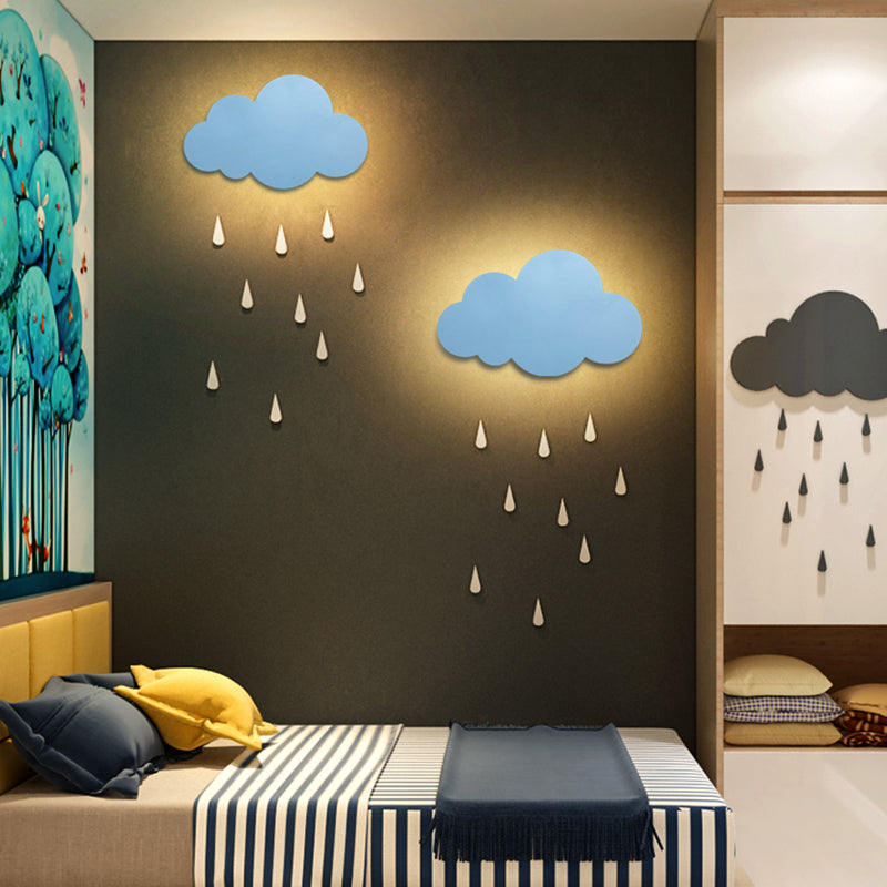 Modern Style Cloud Wall Mounted Lamps Metal 1 Light Wall Lamps