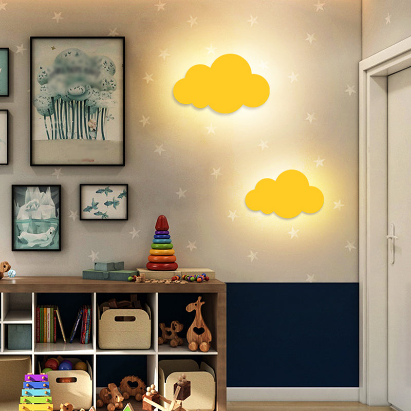 Modern Style Cloud Wall Mounted Lamps Metal 1 Light Wall Lamps